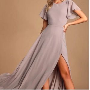 Lulus Garden Bliss Dusty Lavender Cutout Maxi Dress